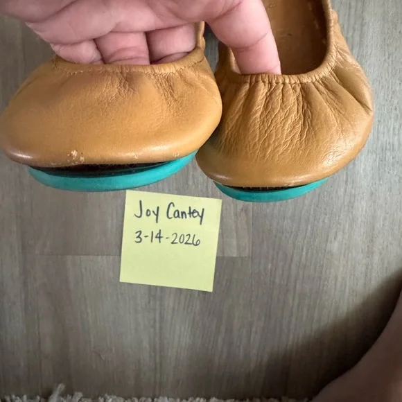 Tieks Tan Leather Flats - Picture 3 of 3